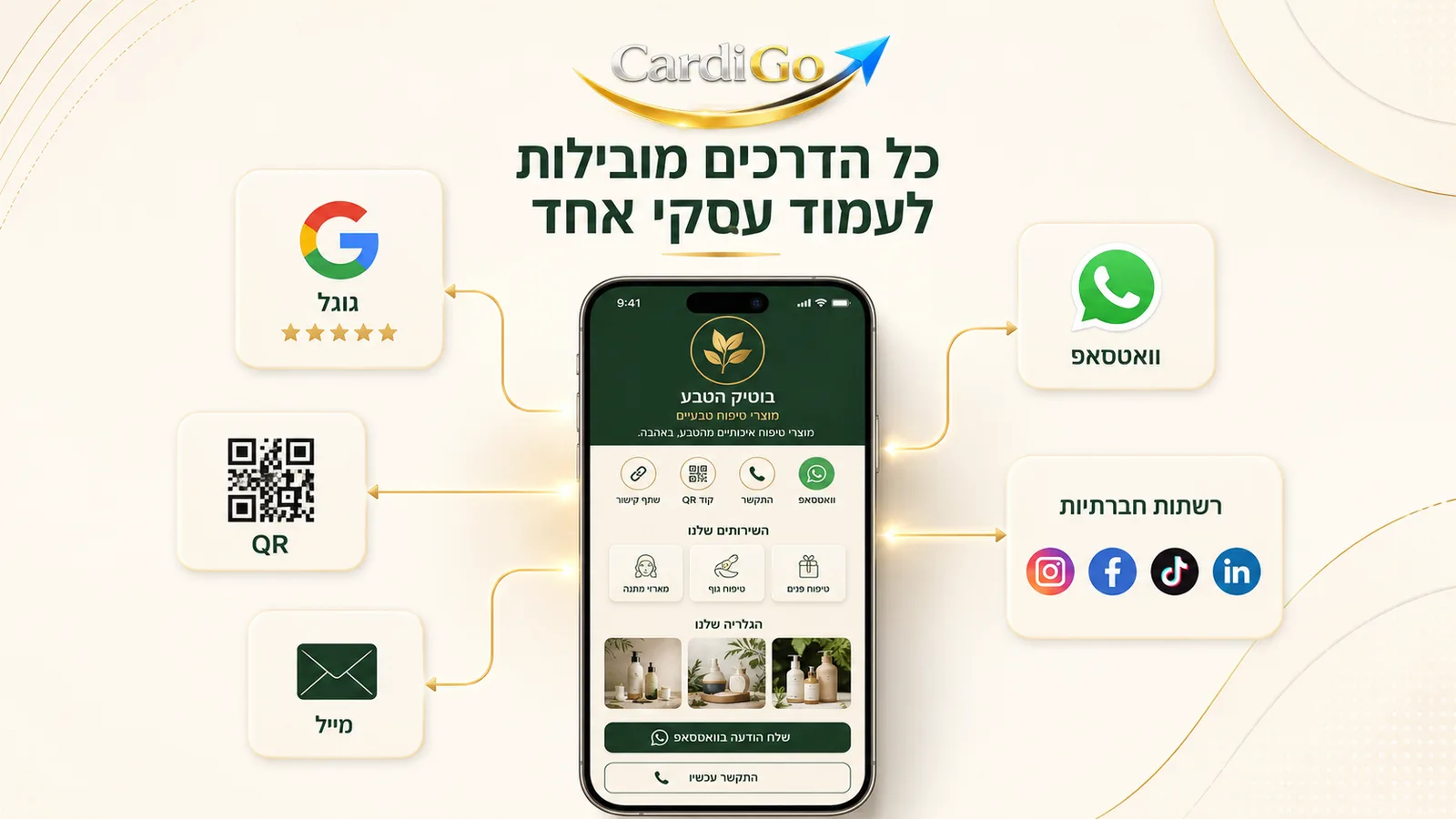 מיני אתר כמרכז נוכחות דיגיטלית לעסק קטן