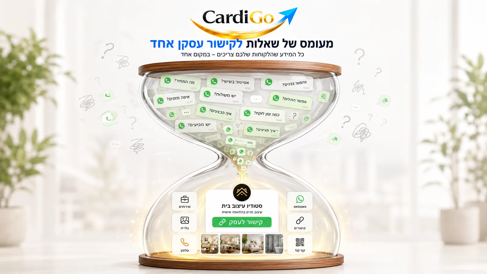 כרטיס ביקור דיגיטלי חוסך זמן בשליחת פרטים ללקוחות בוואטסאפ