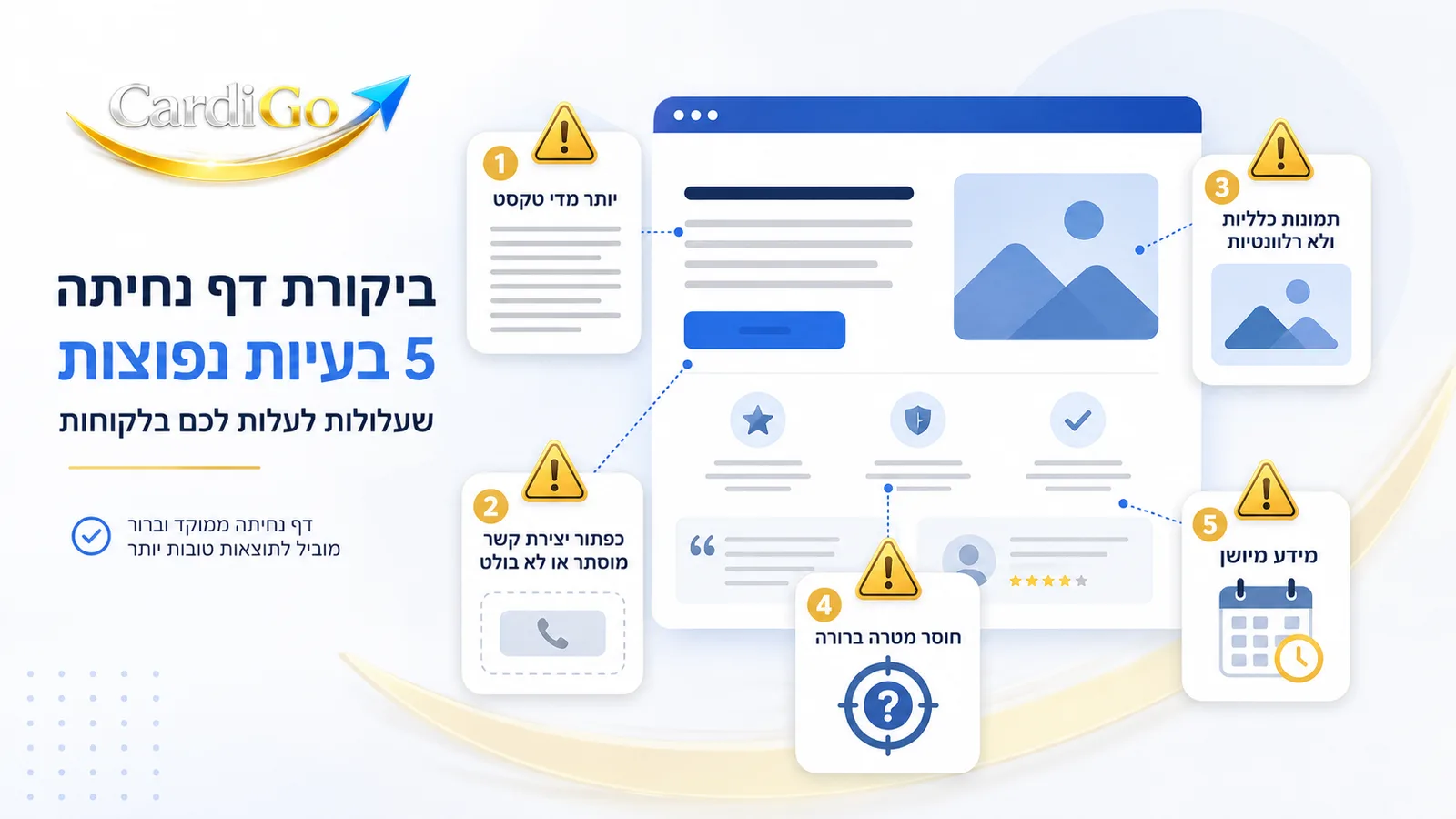 טעויות נפוצות בבניית דף נחיתה לעסק קטן
