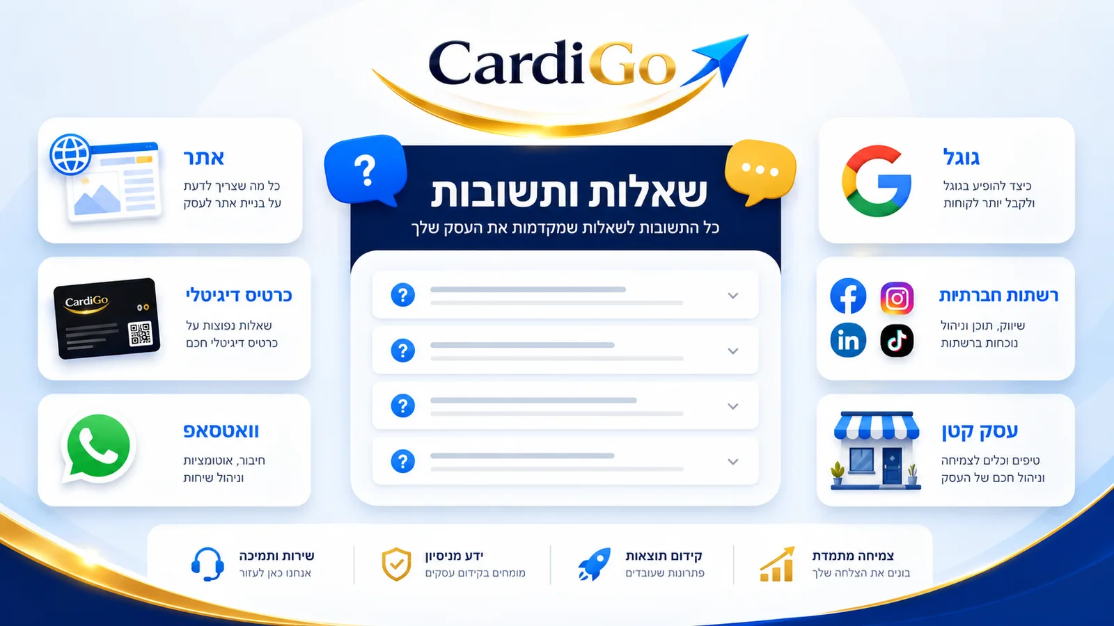 שאלות ותשובות על נוכחות דיגיטלית לעסקים קטנים