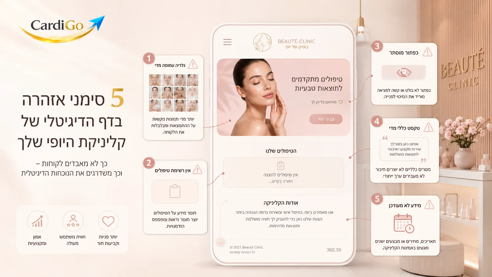 טעויות נפוצות בכרטיס ביקור דיגיטלי לקוסמטיקאית