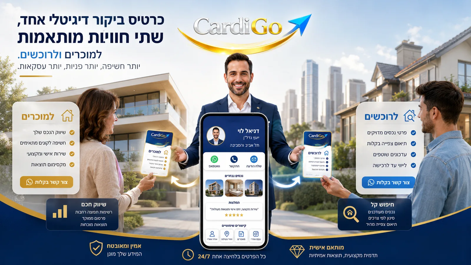 כרטיס ביקור דיגיטלי למתווך משרת גם מוכרי נכסים וגם קונים