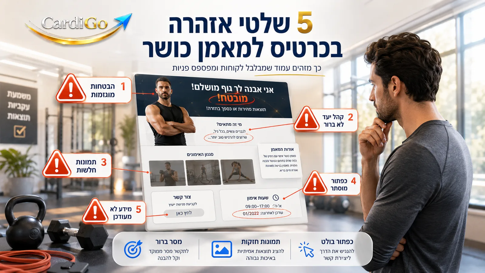 טעויות נפוצות בכרטיס ביקור דיגיטלי למאמן כושר