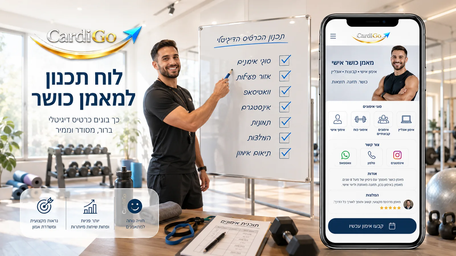 רכיבים חשובים בכרטיס ביקור דיגיטלי למאמן כושר